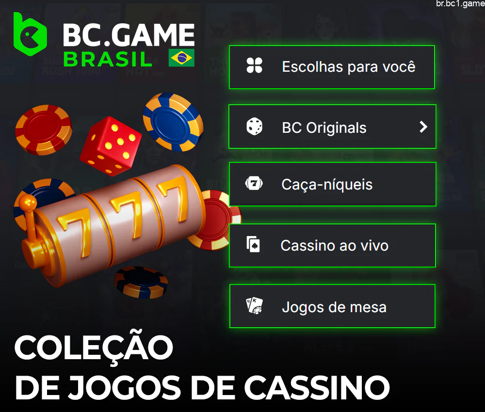 Coleção de jogos de cassino no BC.Game para jogadores brasileiros