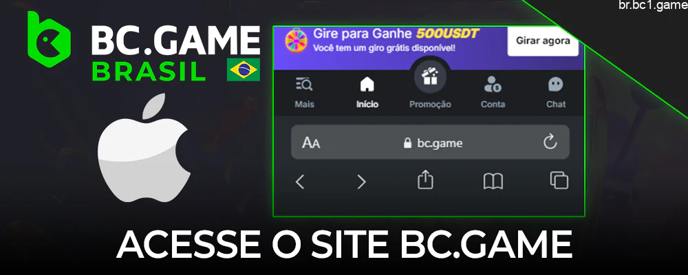 Acesse o site BC.Game