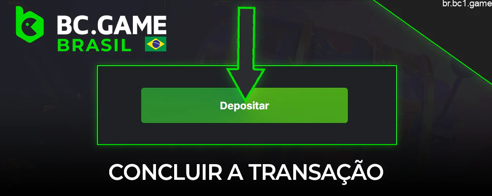 Concluir transações em um site de terceiros ou em sua carteira ao depositar na BC.Game