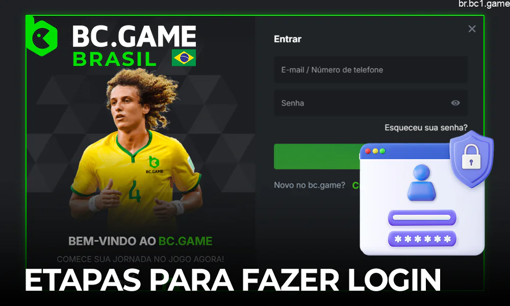 O processo de autorização no site da BC Game