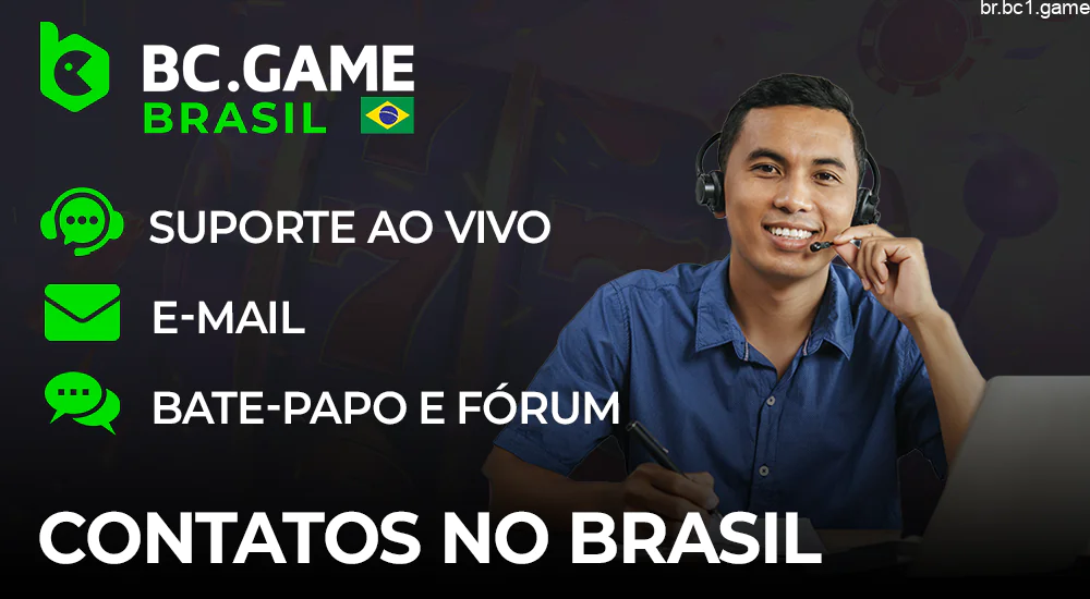 Maneiras de entrar em contato com o suporte do BC.Game